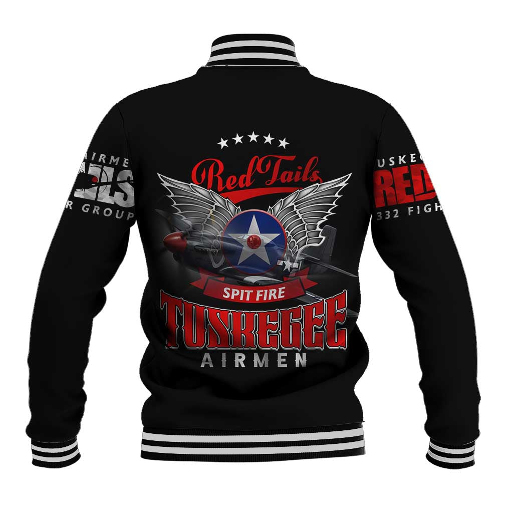 Red Tails Tuskegee Airmen Baseball Jacket 332nd Fighter Group WWII Legacy Tribute - African Pride