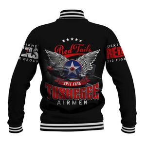 Red Tails Tuskegee Airmen Baseball Jacket 332nd Fighter Group WWII Legacy Tribute - African Pride