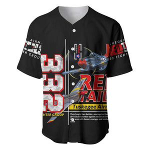 Red Tails Tuskegee Airmen Baseball Jersey 332nd Fighter Group WWII Legacy Tribute - African Pride