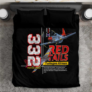 Red Tails Tuskegee Airmen Bedding Set 332nd Fighter Group WWII Legacy Tribute - African Pride