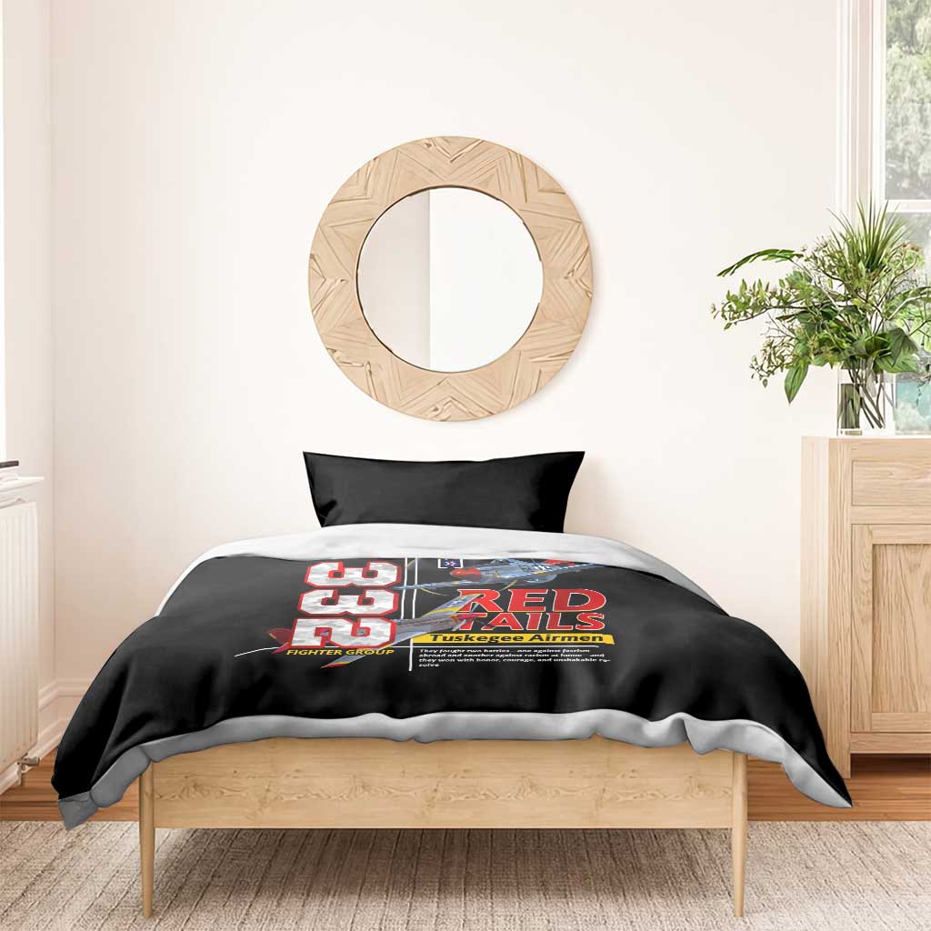 Red Tails Tuskegee Airmen Bedding Set 332nd Fighter Group WWII Legacy Tribute - African Pride