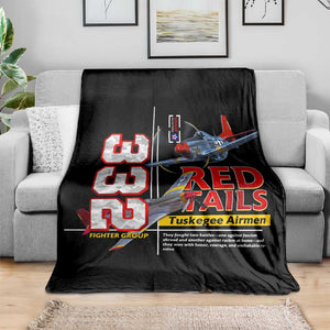 Red Tails Tuskegee Airmen Blanket 332nd Fighter Group WWII Legacy Tribute - African Pride