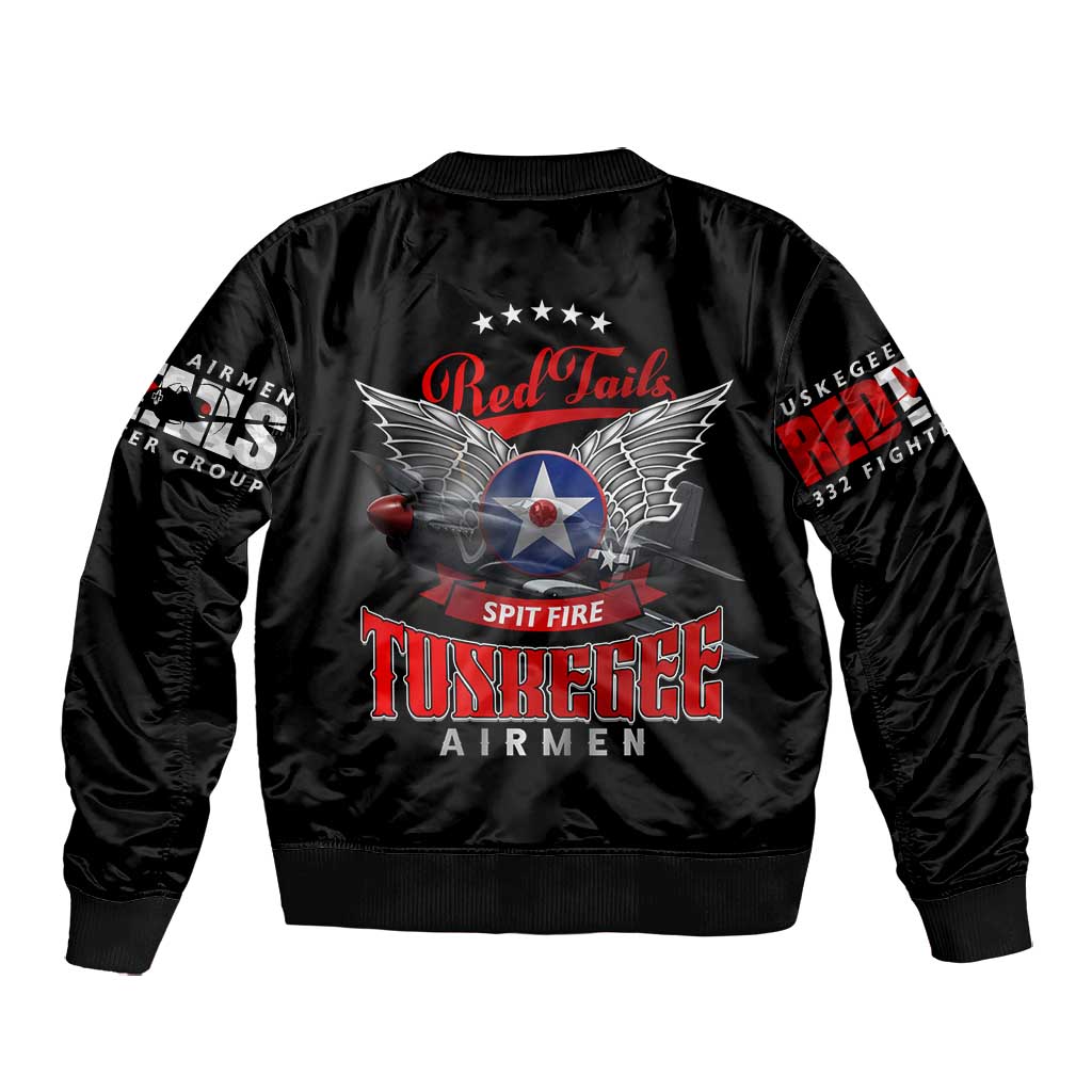 Red Tails Tuskegee Airmen Bomber Jacket 332nd Fighter Group WWII Legacy Tribute - African Pride