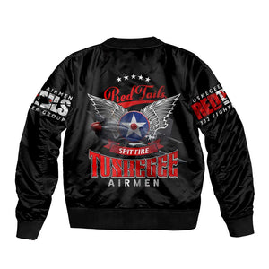 Red Tails Tuskegee Airmen Bomber Jacket 332nd Fighter Group WWII Legacy Tribute - African Pride