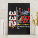 Red Tails Tuskegee Airmen Canvas Wall Art 332nd Fighter Group WWII Legacy Tribute - African Pride