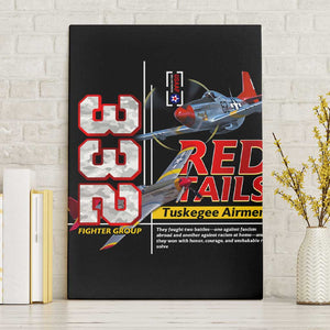 Red Tails Tuskegee Airmen Canvas Wall Art 332nd Fighter Group WWII Legacy Tribute - African Pride