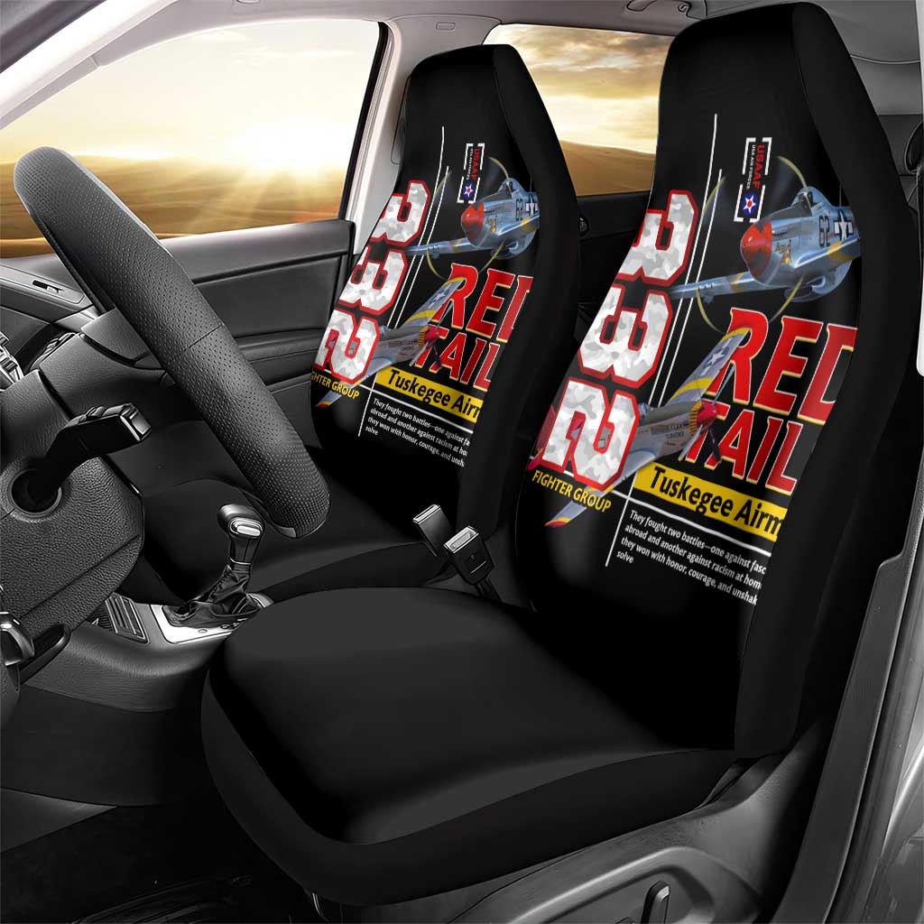 Red Tails Tuskegee Airmen Car Seat Cover 332nd Fighter Group WWII Legacy Tribute - African Pride