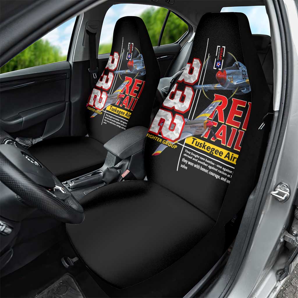 Red Tails Tuskegee Airmen Car Seat Cover 332nd Fighter Group WWII Legacy Tribute - African Pride