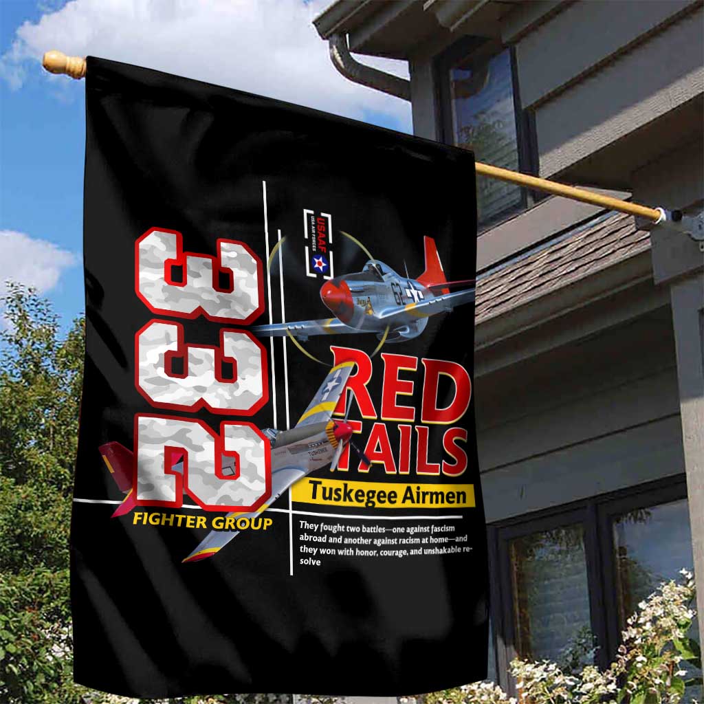 Red Tails Tuskegee Airmen Garden Flag 332nd Fighter Group WWII Legacy Tribute - African Pride