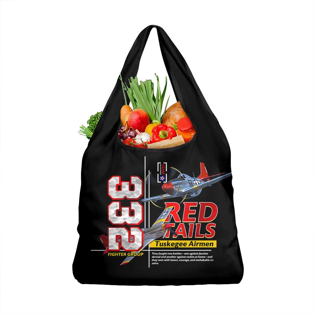 Red Tails Tuskegee Airmen Grocery Bag 332nd Fighter Group WWII Legacy Tribute - African Pride