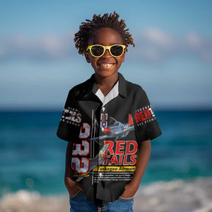 Red Tails Tuskegee Airmen Kid Hawaiian Shirt 332nd Fighter Group WWII Legacy Tribute - African Pride