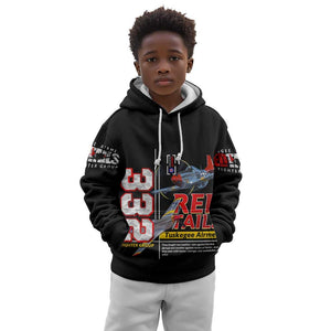 Red Tails Tuskegee Airmen Kid Hoodie 332nd Fighter Group WWII Legacy Tribute - African Pride