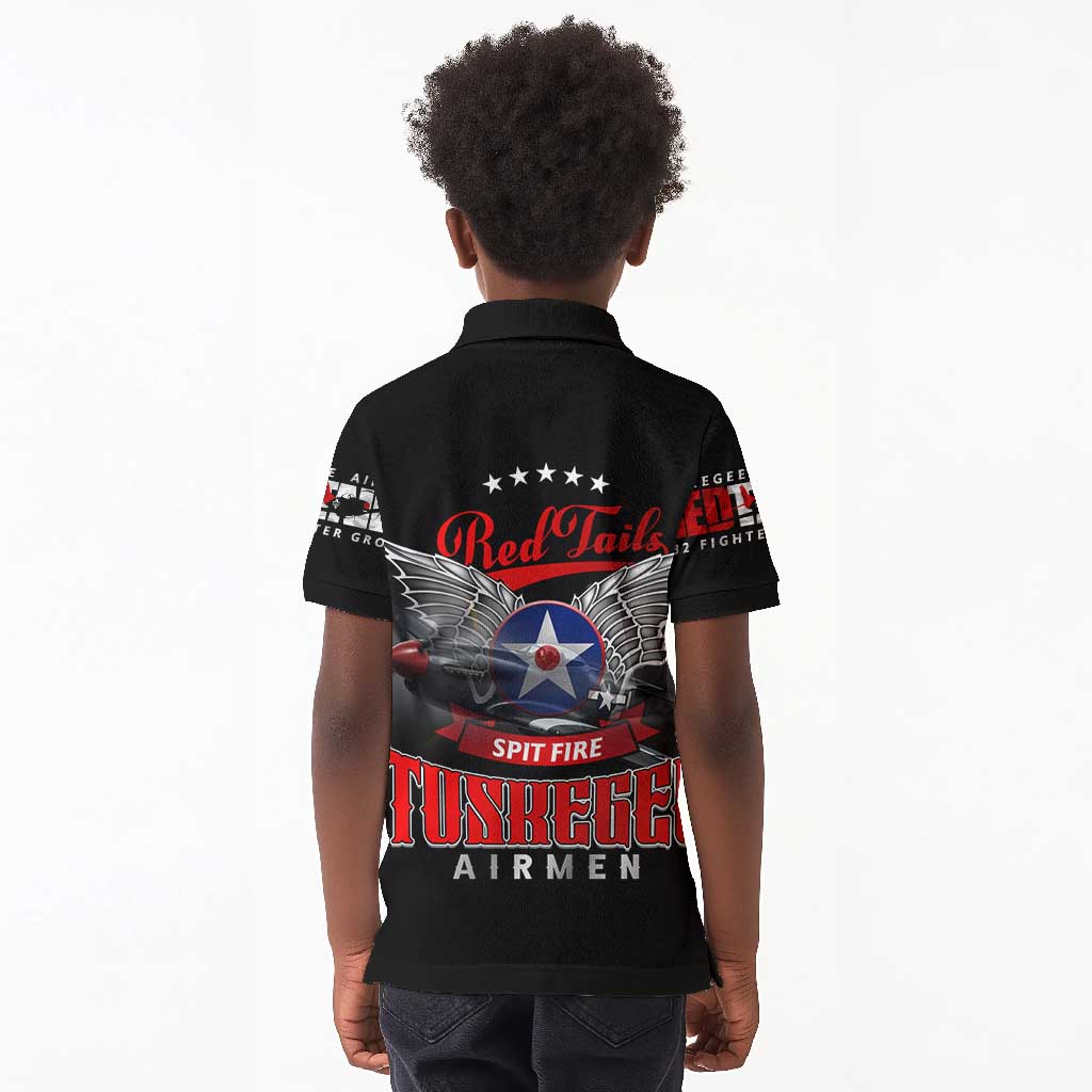 Red Tails Tuskegee Airmen Kid Polo Shirt 332nd Fighter Group WWII Legacy Tribute - African Pride