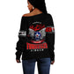 Red Tails Tuskegee Airmen Off Shoulder Sweater 332nd Fighter Group WWII Legacy Tribute - African Pride
