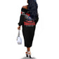 Red Tails Tuskegee Airmen Off The Shoulder Long Sleeve Dress 332nd Fighter Group WWII Legacy Tribute - African Pride