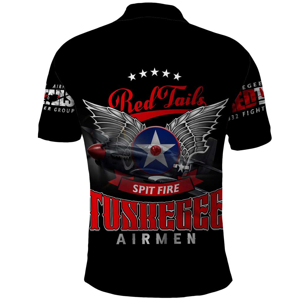 Red Tails Tuskegee Airmen Polo Shirt 332nd Fighter Group WWII Legacy Tribute - African Pride