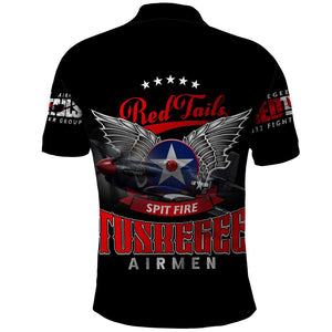 Red Tails Tuskegee Airmen Polo Shirt 332nd Fighter Group WWII Legacy Tribute - African Pride