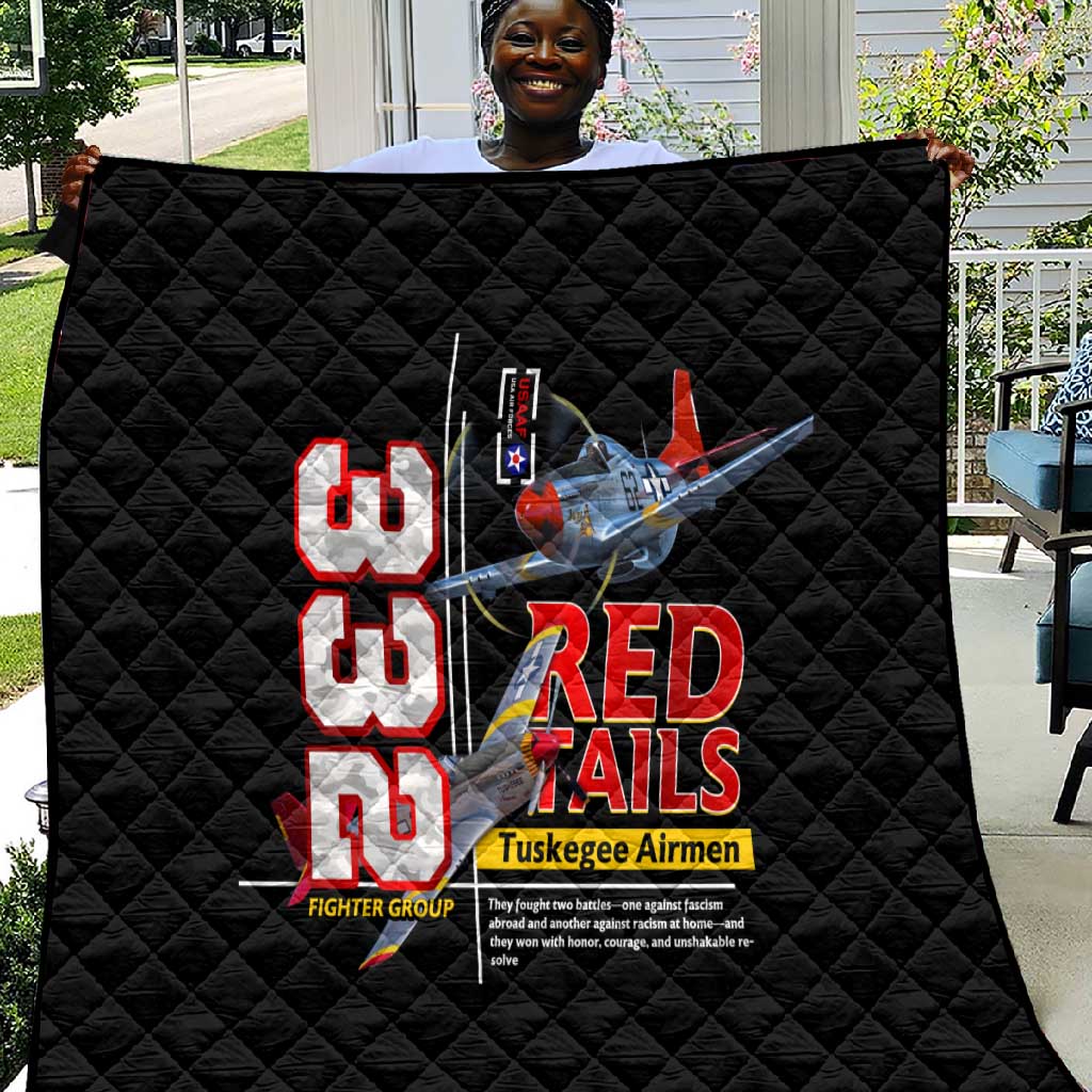 Red Tails Tuskegee Airmen Quilt 332nd Fighter Group WWII Legacy Tribute - African Pride