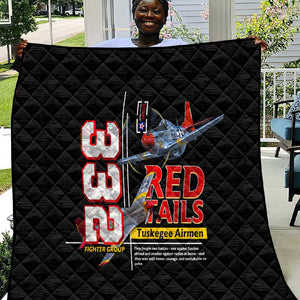 Red Tails Tuskegee Airmen Quilt 332nd Fighter Group WWII Legacy Tribute - African Pride