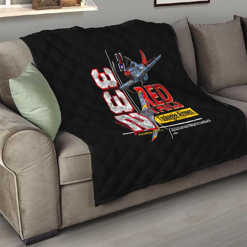 Red Tails Tuskegee Airmen Quilt 332nd Fighter Group WWII Legacy Tribute - African Pride