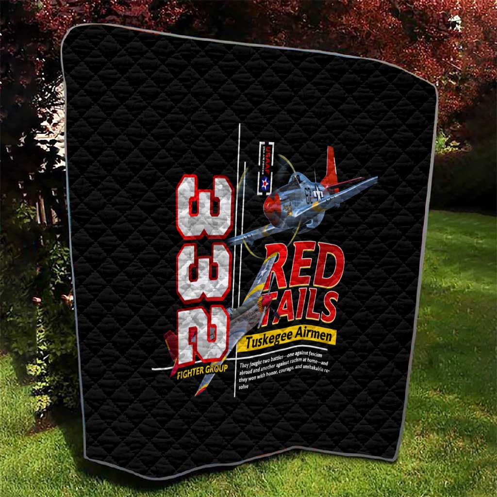 Red Tails Tuskegee Airmen Quilt 332nd Fighter Group WWII Legacy Tribute - African Pride