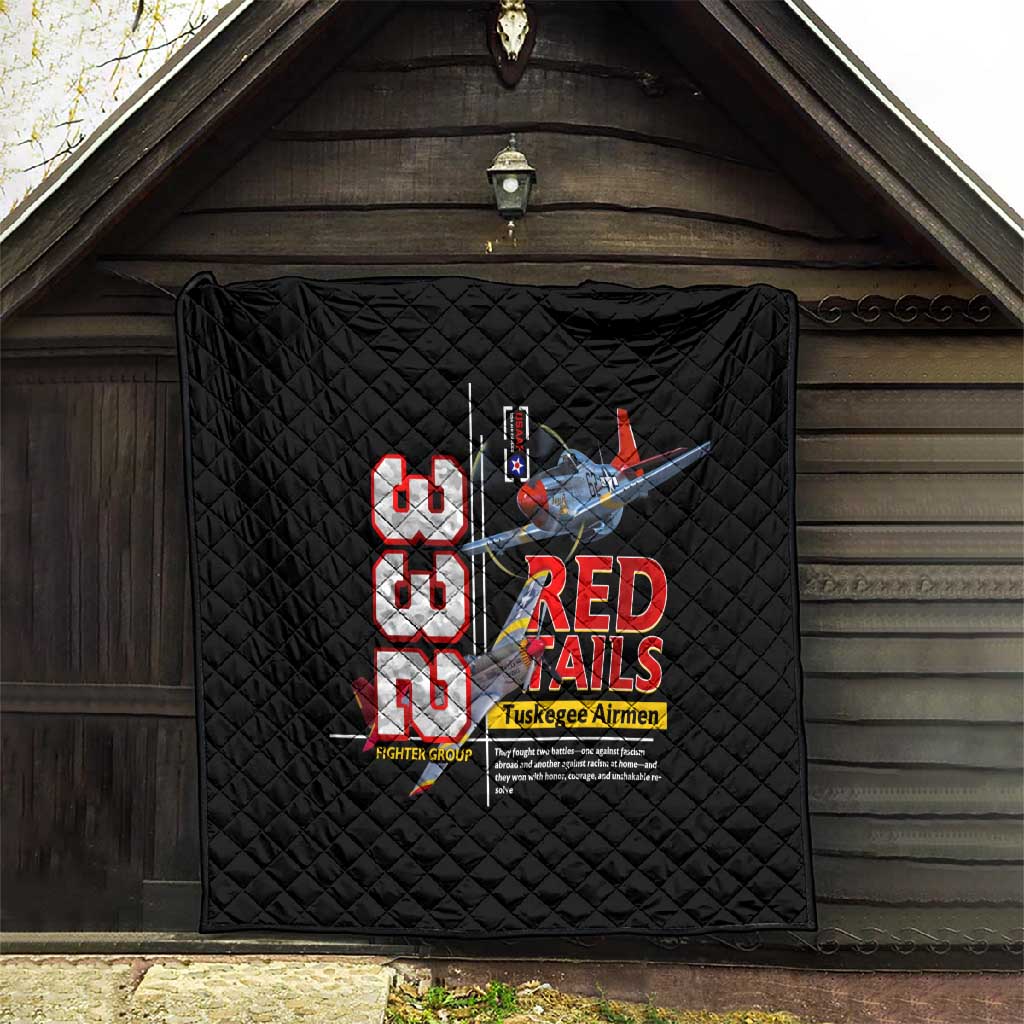 Red Tails Tuskegee Airmen Quilt 332nd Fighter Group WWII Legacy Tribute - African Pride