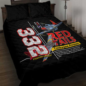 Red Tails Tuskegee Airmen Quilt Bed Set 332nd Fighter Group WWII Legacy Tribute - African Pride