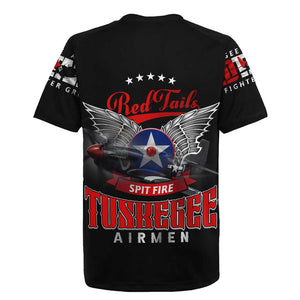 Red Tails Tuskegee Airmen Rugby Jersey 332nd Fighter Group WWII Legacy Tribute - African Pride