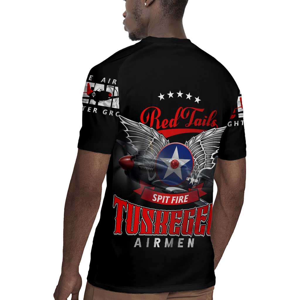 Red Tails Tuskegee Airmen Rugby Jersey 332nd Fighter Group WWII Legacy Tribute - African Pride