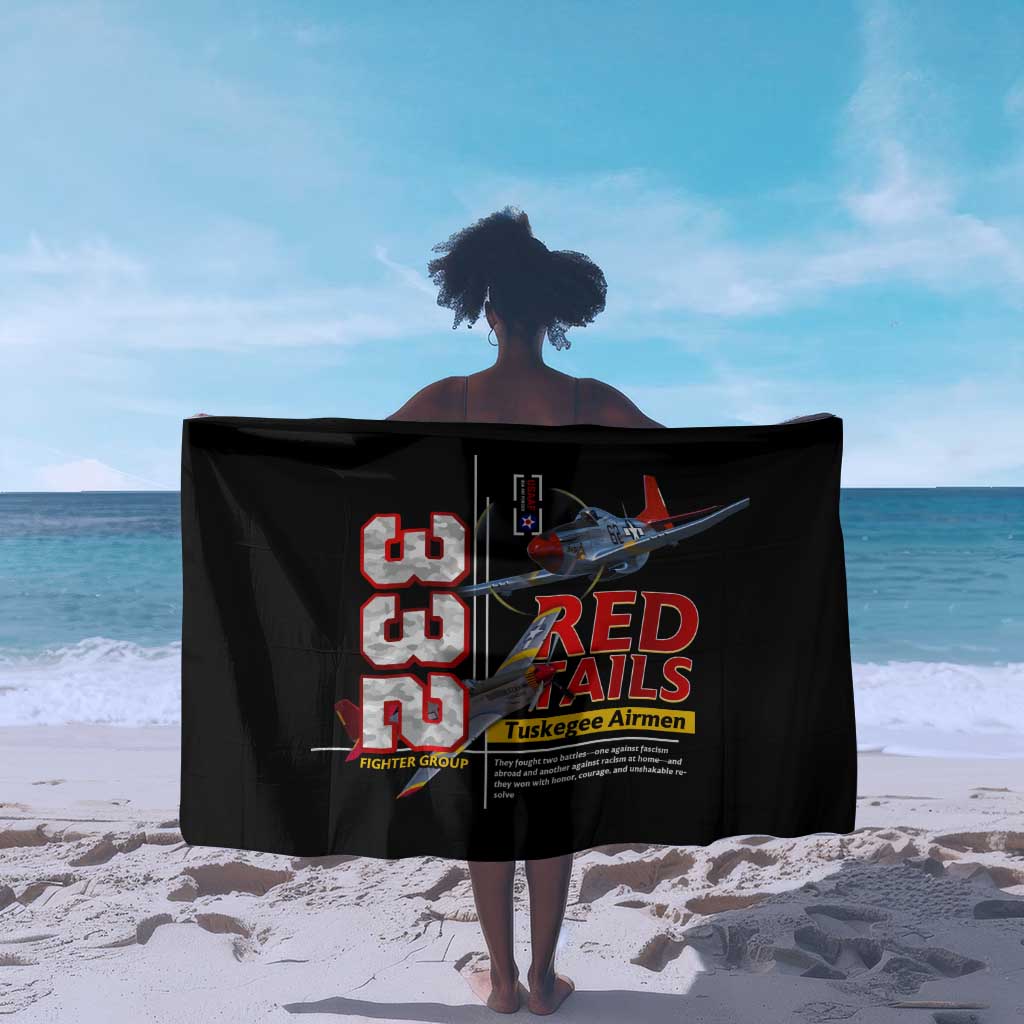 Red Tails Tuskegee Airmen Sarong 332nd Fighter Group WWII Legacy Tribute - African Pride