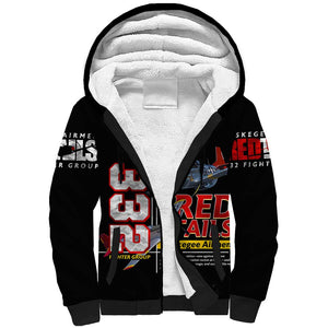 Red Tails Tuskegee Airmen Sherpa Hoodie 332nd Fighter Group WWII Legacy Tribute - African Pride
