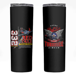 Red Tails Tuskegee Airmen Skinny Tumbler 332nd Fighter Group WWII Legacy Tribute - African Pride