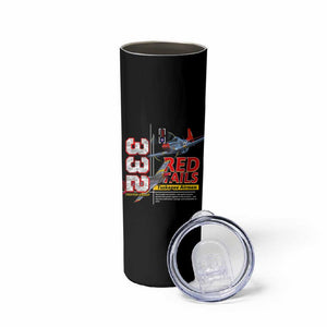 Red Tails Tuskegee Airmen Skinny Tumbler 332nd Fighter Group WWII Legacy Tribute - African Pride