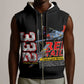 Red Tails Tuskegee Airmen Sleeveless Zip Hoodie 332nd Fighter Group WWII Legacy Tribute - African Pride