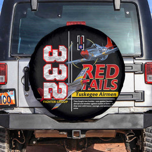 Red Tails Tuskegee Airmen Spare Tire Cover 332nd Fighter Group WWII Legacy Tribute - African Pride