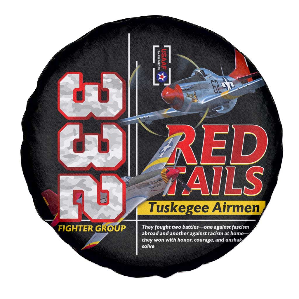 Red Tails Tuskegee Airmen Spare Tire Cover 332nd Fighter Group WWII Legacy Tribute - African Pride