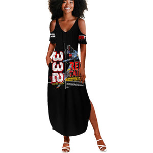 Red Tails Tuskegee Airmen Summer Maxi Dress 332nd Fighter Group WWII Legacy Tribute - African Pride
