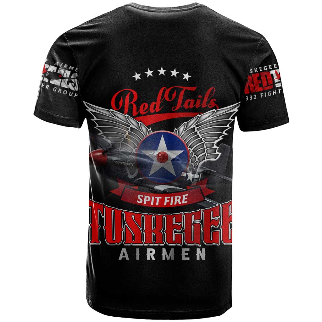 Red Tails Tuskegee Airmen T shirt 332nd Fighter Group WWII Legacy Tribute - African Pride