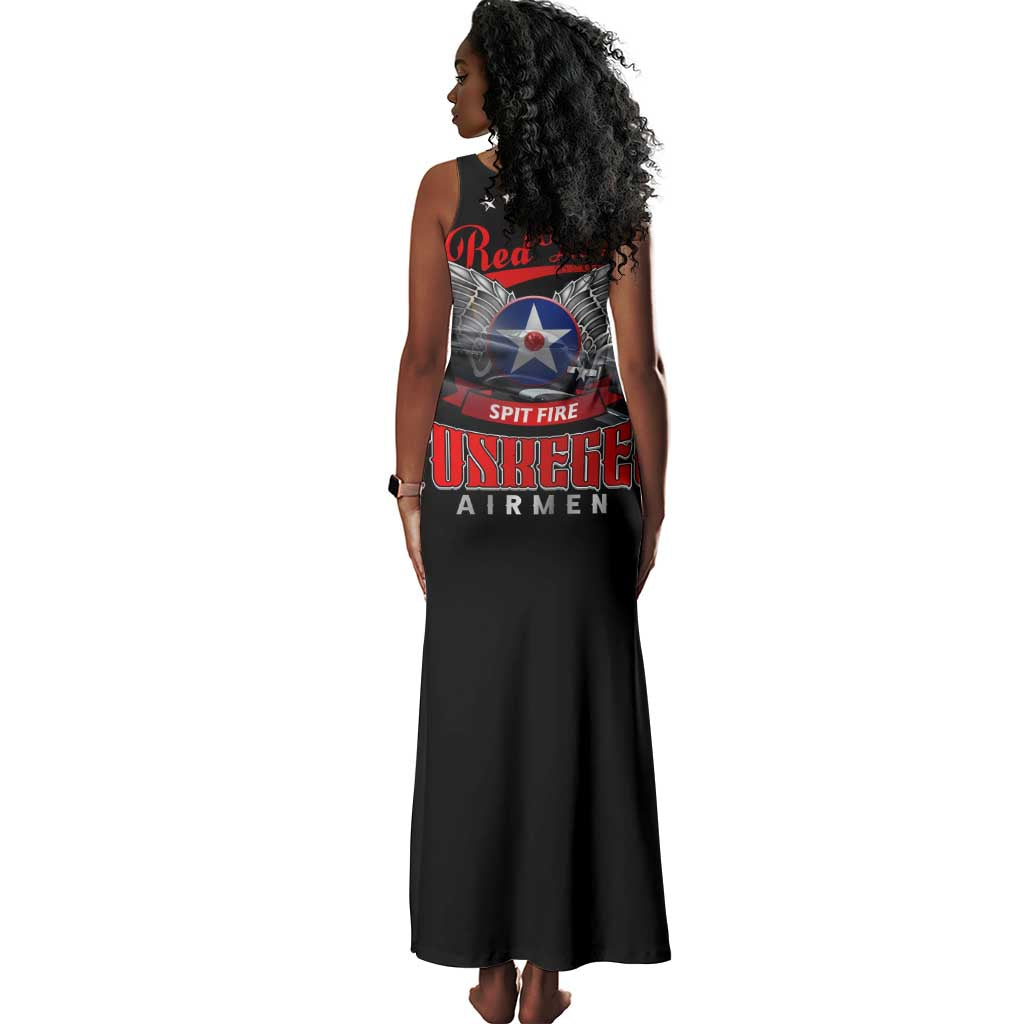 Red Tails Tuskegee Airmen Tank Maxi Dress 332nd Fighter Group WWII Legacy Tribute - African Pride