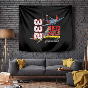 Red Tails Tuskegee Airmen Tapestry 332nd Fighter Group WWII Legacy Tribute - African Pride