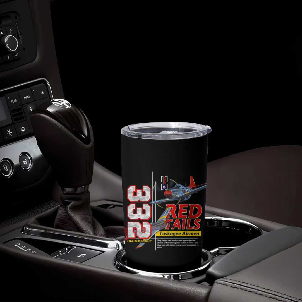 Red Tails Tuskegee Airmen Tumbler Cup 332nd Fighter Group WWII Legacy Tribute - African Pride