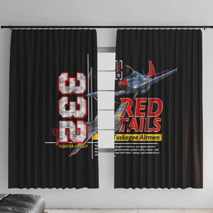 Red Tails Tuskegee Airmen Window Curtain 332nd Fighter Group WWII Legacy Tribute - African Pride