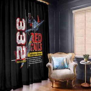 Red Tails Tuskegee Airmen Window Curtain 332nd Fighter Group WWII Legacy Tribute - African Pride