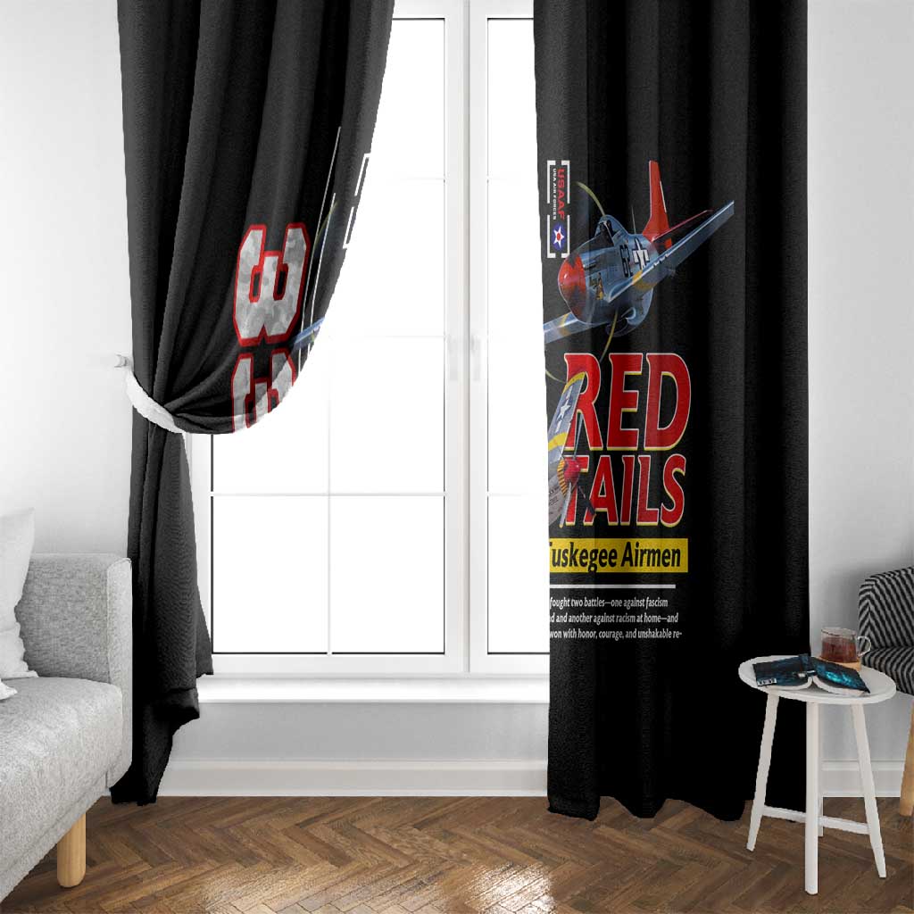 Red Tails Tuskegee Airmen Window Curtain 332nd Fighter Group WWII Legacy Tribute - African Pride