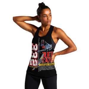 Red Tails Tuskegee Airmen Women Racerback Tank 332nd Fighter Group WWII Legacy Tribute - African Pride