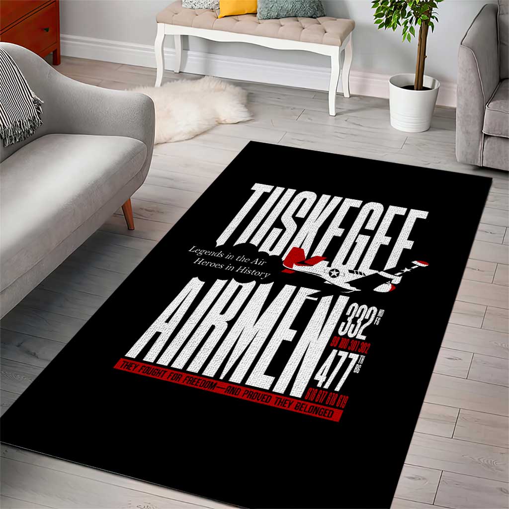 Wings of Honor Tuskegee Airmen Area Rug 332nd 477th Fighter Group Tribute - African Pride