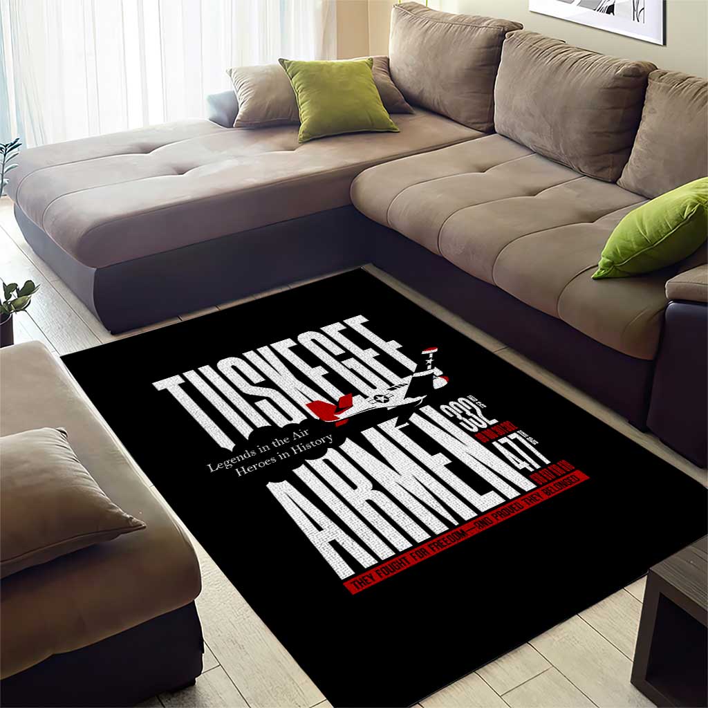 Wings of Honor Tuskegee Airmen Area Rug 332nd 477th Fighter Group Tribute - African Pride
