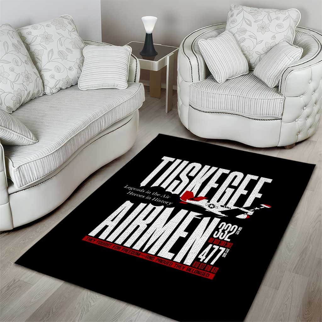 Wings of Honor Tuskegee Airmen Area Rug 332nd 477th Fighter Group Tribute - African Pride