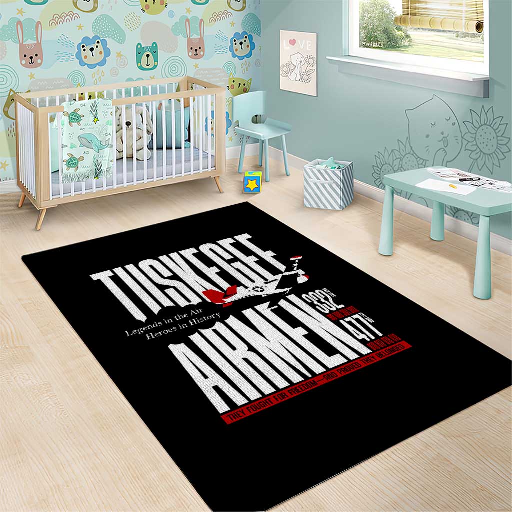 Wings of Honor Tuskegee Airmen Area Rug 332nd 477th Fighter Group Tribute - African Pride