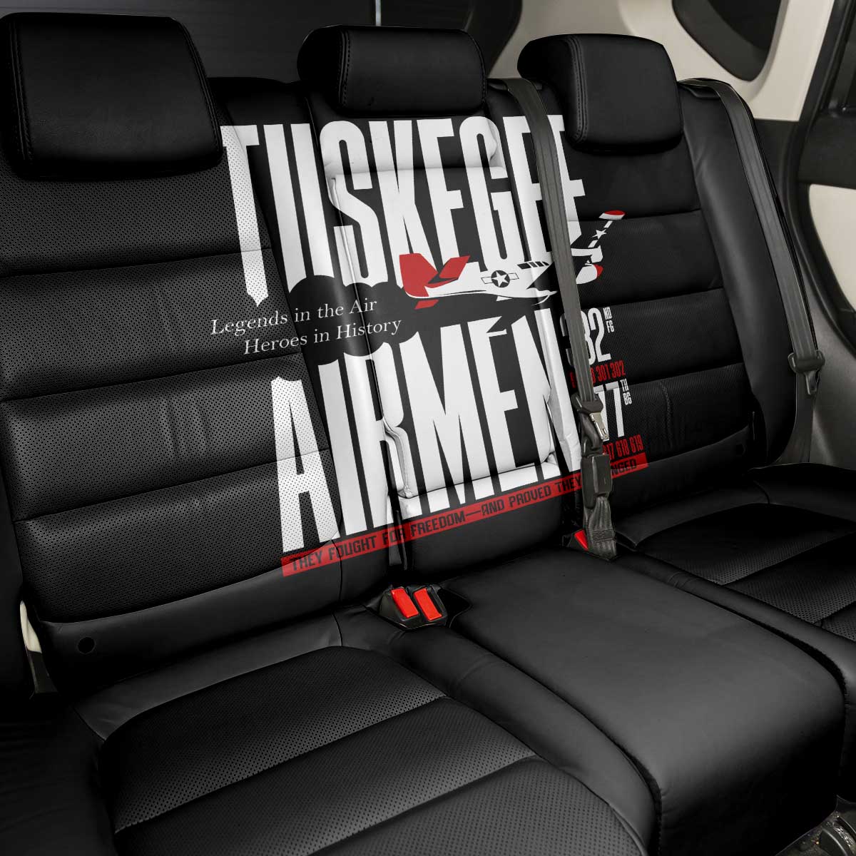 Wings of Honor Tuskegee Airmen Back Car Seat Cover 332nd 477th Fighter Group Tribute - African Pride